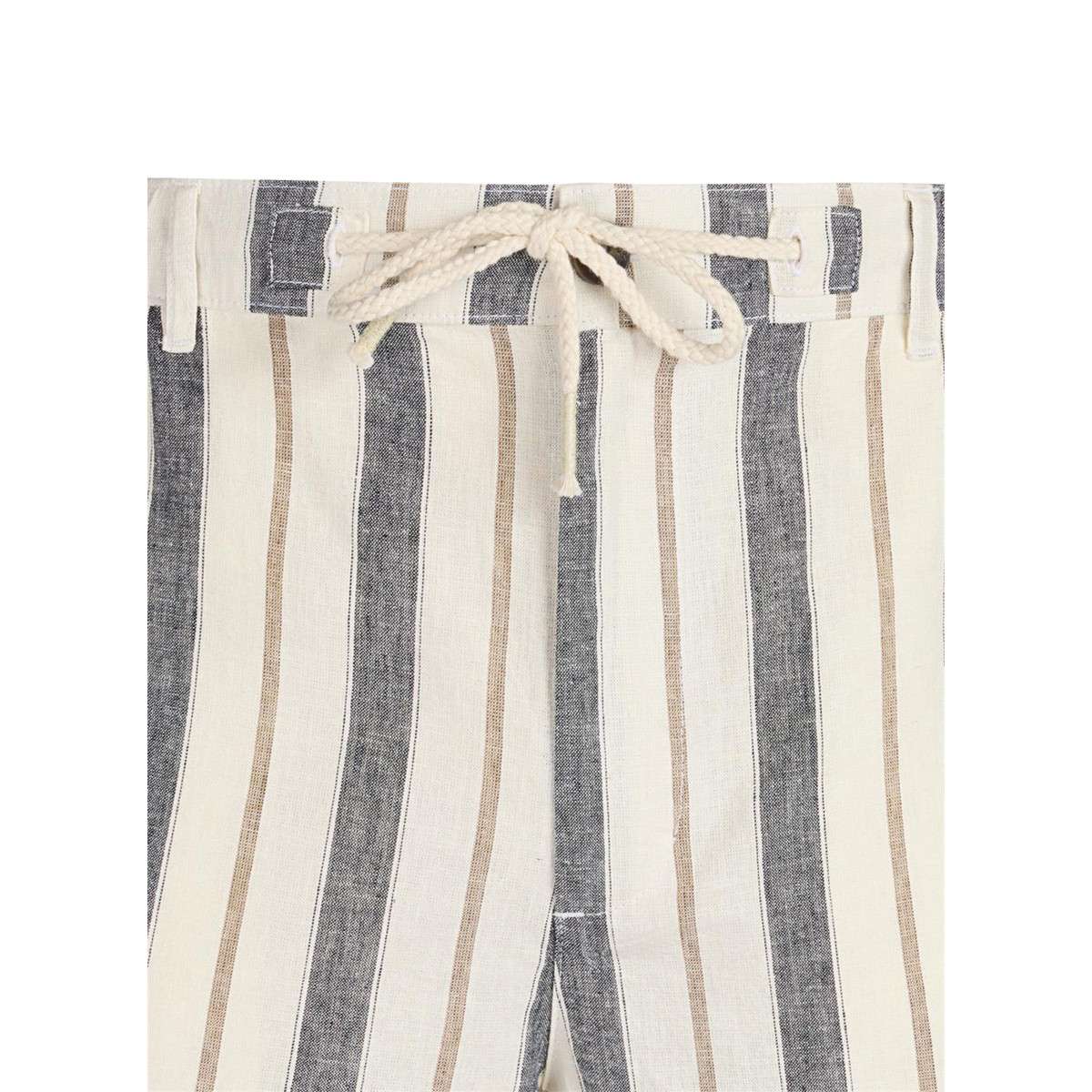 Shorts Short lin et coton à rayures droit - 10417954D homme blanc Teddy Smith Shorts Short lin et coton à rayures droit - 10417954D homme blanc Blanc