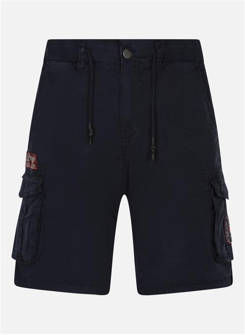 Von Dutch Shorts Short coton taille élastiquée droit - Vd/1/Ber/Piston/Nv homme bleu