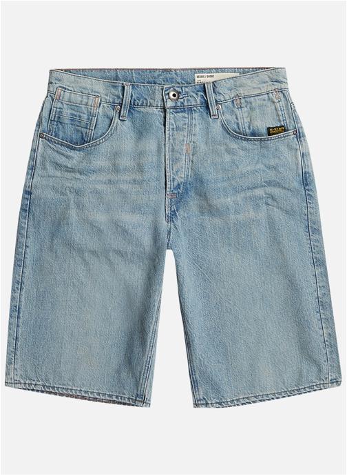 G-Star RAW Shorts Short coton taille intermédiaire droit - D28474-E352 homme bleu