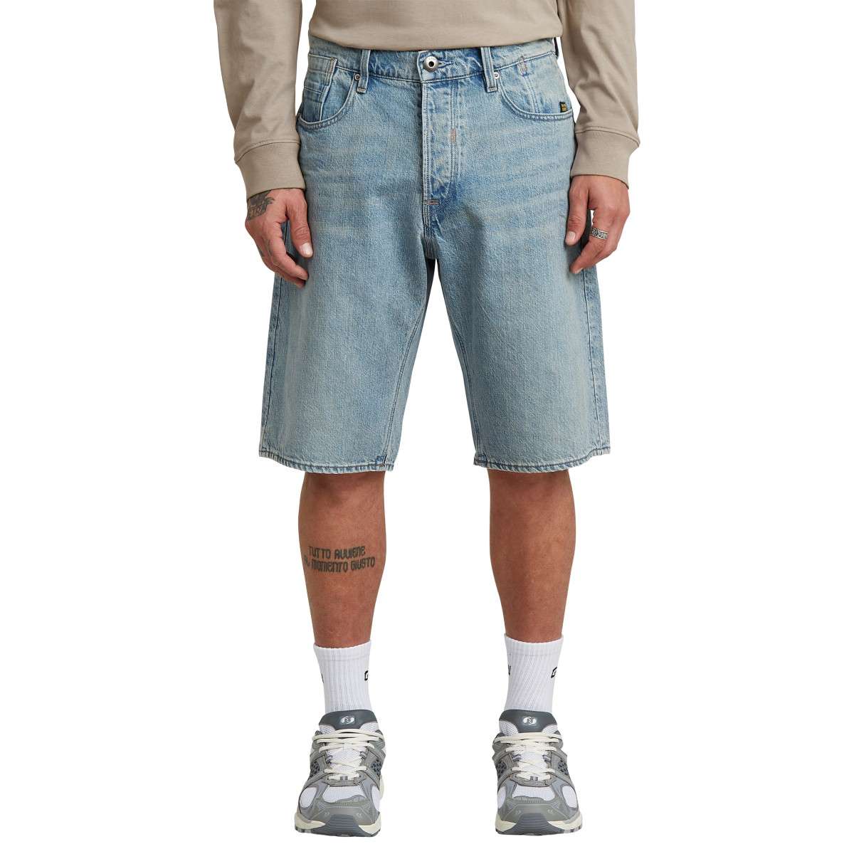 Shorts Short coton taille intermédiaire droit - D28474-E352 homme bleu G-Star RAW Shorts Short coton taille intermédiaire droit - D28474-E352 homme bleu Bleu