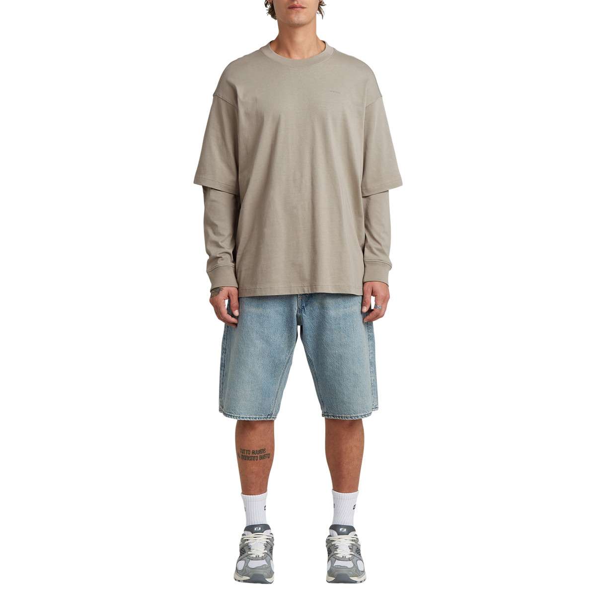 Shorts Short coton taille intermédiaire droit - D28474-E352 homme bleu G-Star RAW Shorts Short coton taille intermédiaire droit - D28474-E352 homme bleu Bleu