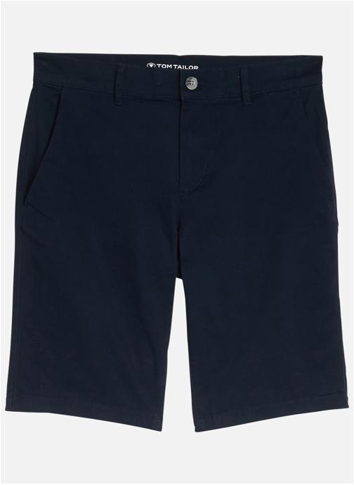 Tom Tailor Shorts Short Chino coton ajusté - 1049726 homme bleu
