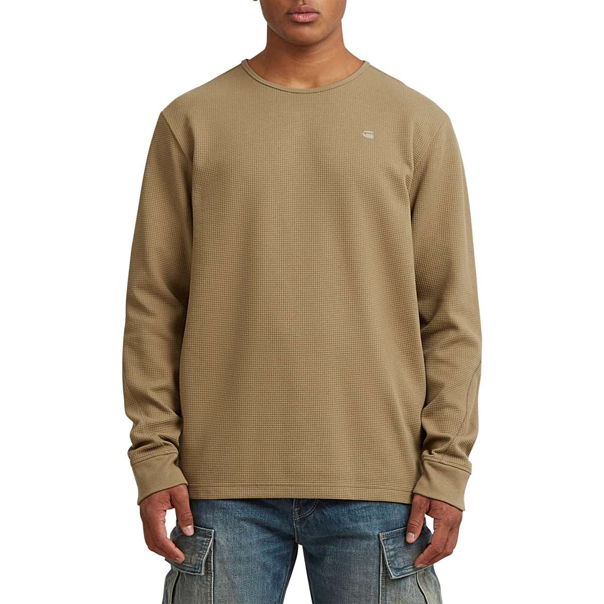 Pulls Pull col rond droit - D28591-E383 homme beige G-Star RAW Pulls Pull col rond droit - D28591-E383 homme beige Beige