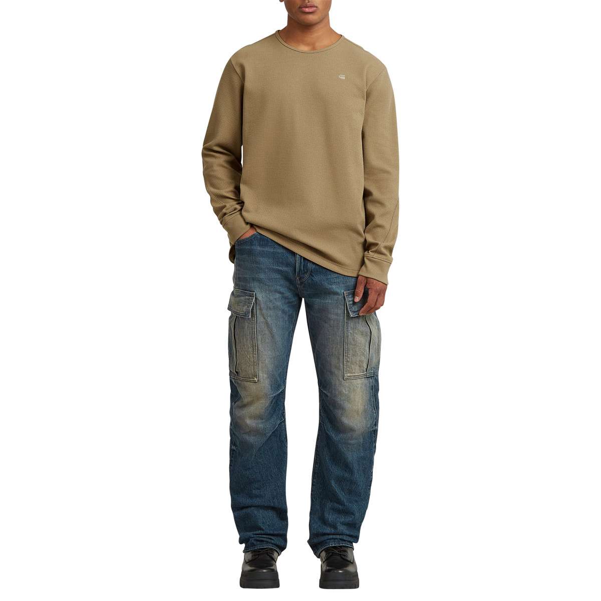 Pulls Pull col rond droit - D28591-E383 homme beige G-Star RAW Pulls Pull col rond droit - D28591-E383 homme beige Beige