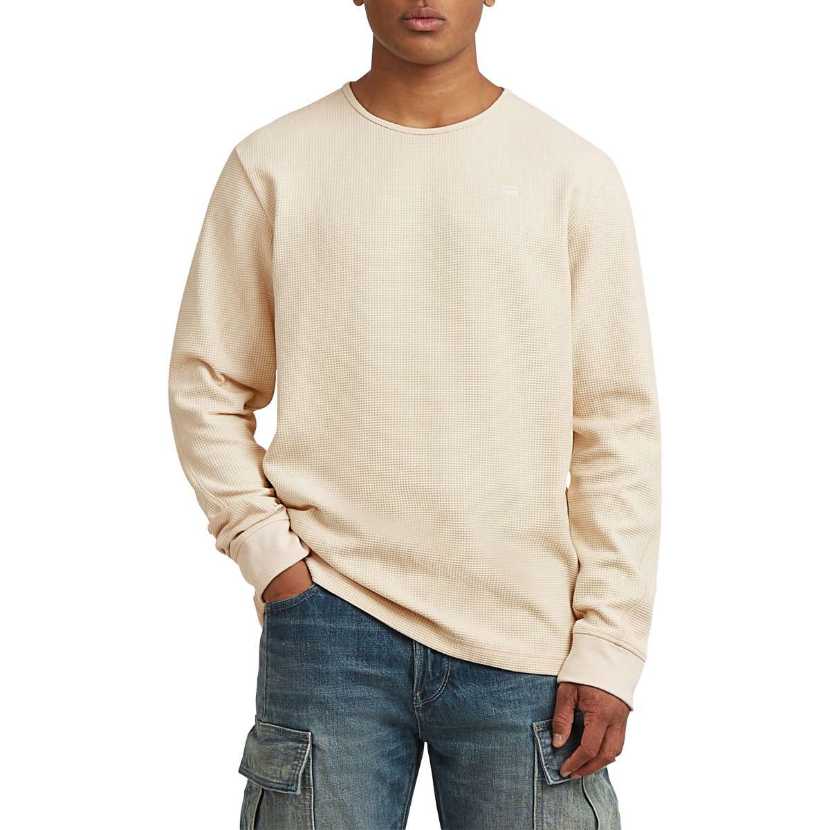 Pulls Pull col rond droit - D28591-E383 homme blanc G-Star RAW Pulls Pull col rond droit - D28591-E383 homme blanc Blanc