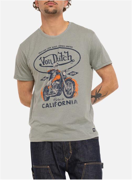 Von Dutch Tee-shirts T-shirt col rond droit - Vd/1/Tr/Fear/K homme vert
