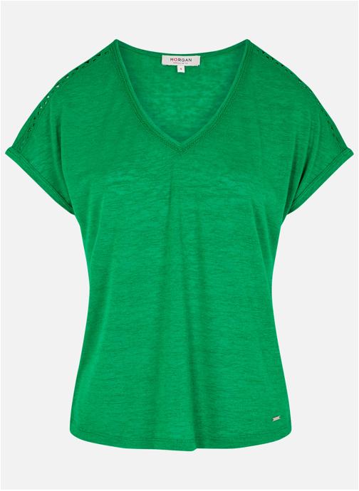 Morgan Tee-shirts 261-DSAMIR femme vert