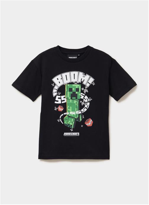 Minecraft Tee-shirts FU_FLORENT_MINECRAFT garçon noir