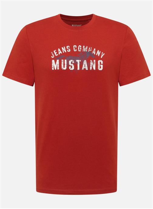 MUSTANG Tee-shirts T-shirt coton col rond droit - 1017764 homme rouge