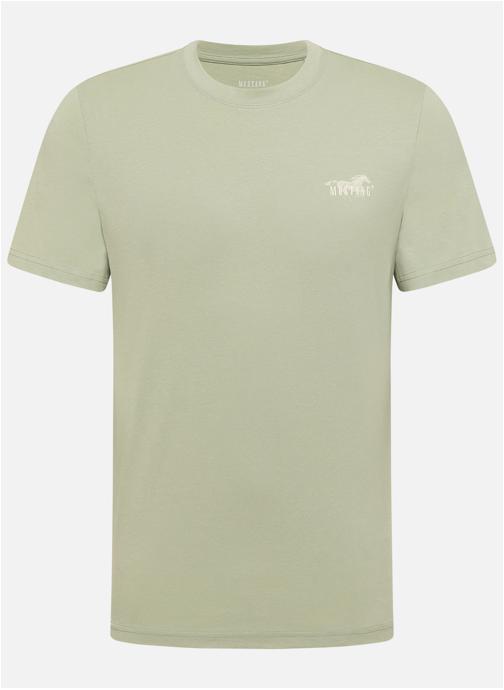 MUSTANG Tee-shirts T-shirt coton col rond droit - 1017772 homme vert