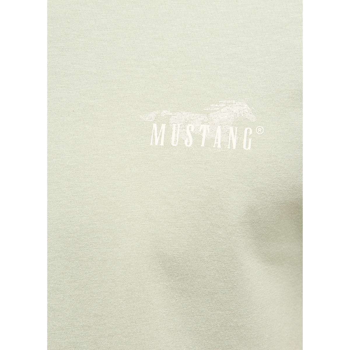 Tee-shirts T-shirt coton col rond droit - 1017772 homme vert MUSTANG Tee-shirts T-shirt coton col rond droit - 1017772 homme vert Vert