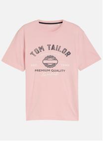 Tee-shirts T-shirt coton col rond droit - 1037735 homme rose Tom Tailor Tee-shirts T-shirt coton col rond droit - 1037735 homme rose Rose