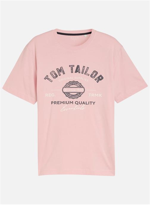 Tom Tailor Tee-shirts T-shirt coton col rond droit - 1037735 homme rose