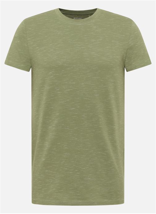 MUSTANG Tee-shirts T-shirt coton à motifs col rond droit - 1017763 homme vert