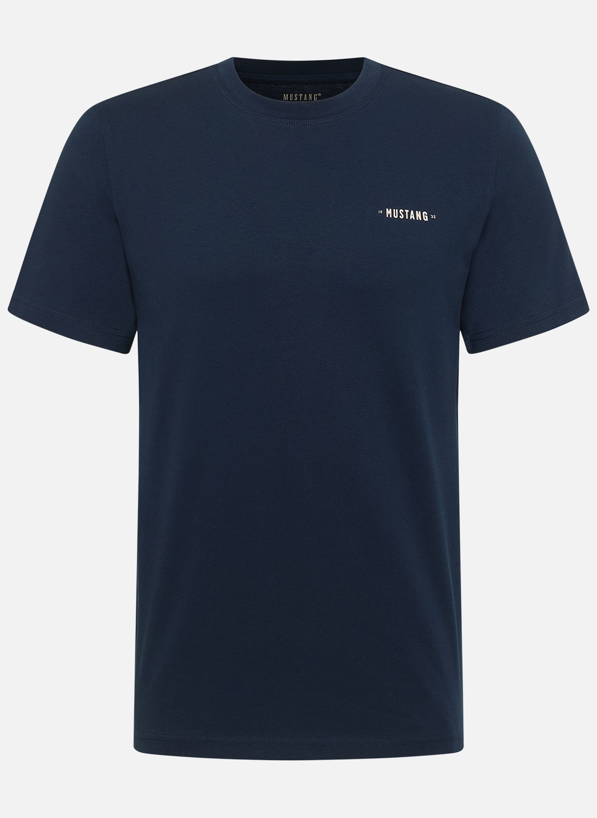 Tee-shirts T-shirt coton col rond droit - 1017767 homme bleu MUSTANG Tee-shirts T-shirt coton col rond droit - 1017767 homme bleu Bleu