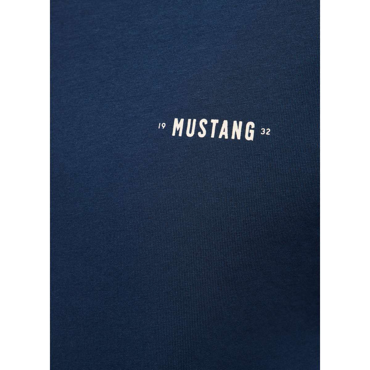 Tee-shirts T-shirt coton col rond droit - 1017767 homme bleu MUSTANG Tee-shirts T-shirt coton col rond droit - 1017767 homme bleu Bleu