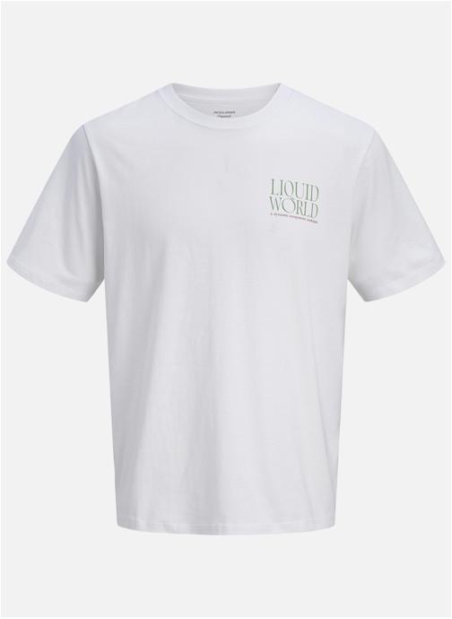 Jack & Jones Tee-shirts T-shirt coton col rond droit - 12295034 homme blanc