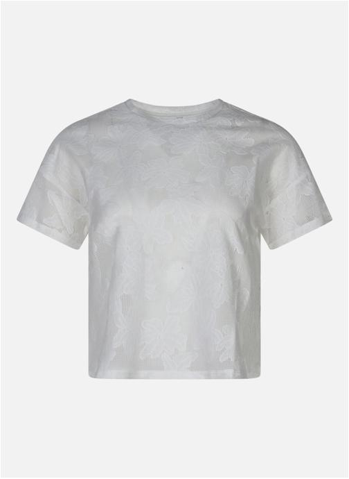 ONLY Tee-shirts T-shirt coton mélangé col rond droit - 15369252 femme blanc