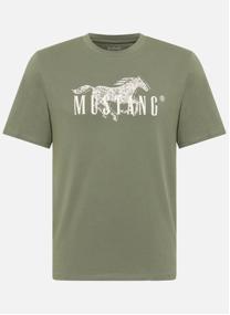 Tee-shirts T-shirt coton col rond droit - 1017645 homme vert MUSTANG Tee-shirts T-shirt coton col rond droit - 1017645 homme vert Vert