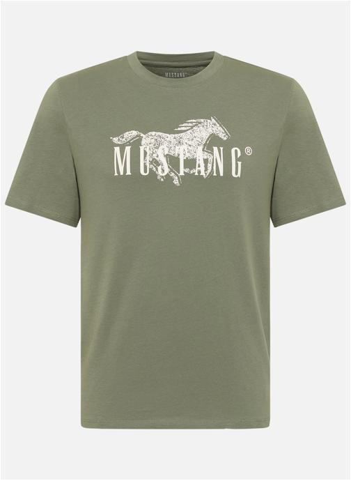MUSTANG Tee-shirts T-shirt coton col rond droit - 1017645 homme vert