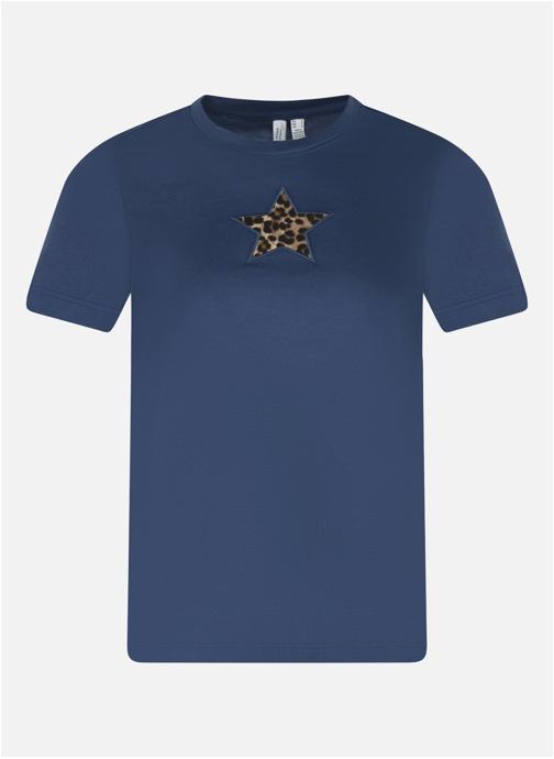 Vero Moda Tee-shirts T-shirt coton col rond droit - 10340644 femme bleu