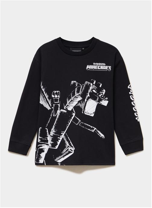Minecraft Tee-shirts FU_FLORENTIN_MINECRAFT garçon noir