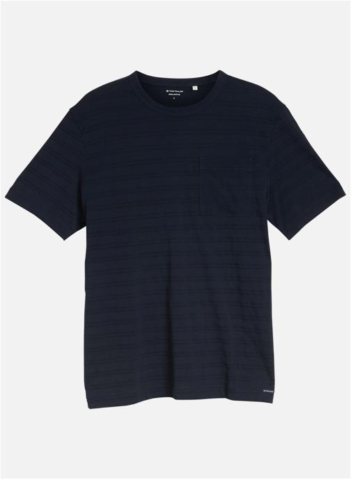 Tom Tailor Tee-shirts T-shirt coton col rond droit - 1050224 homme bleu