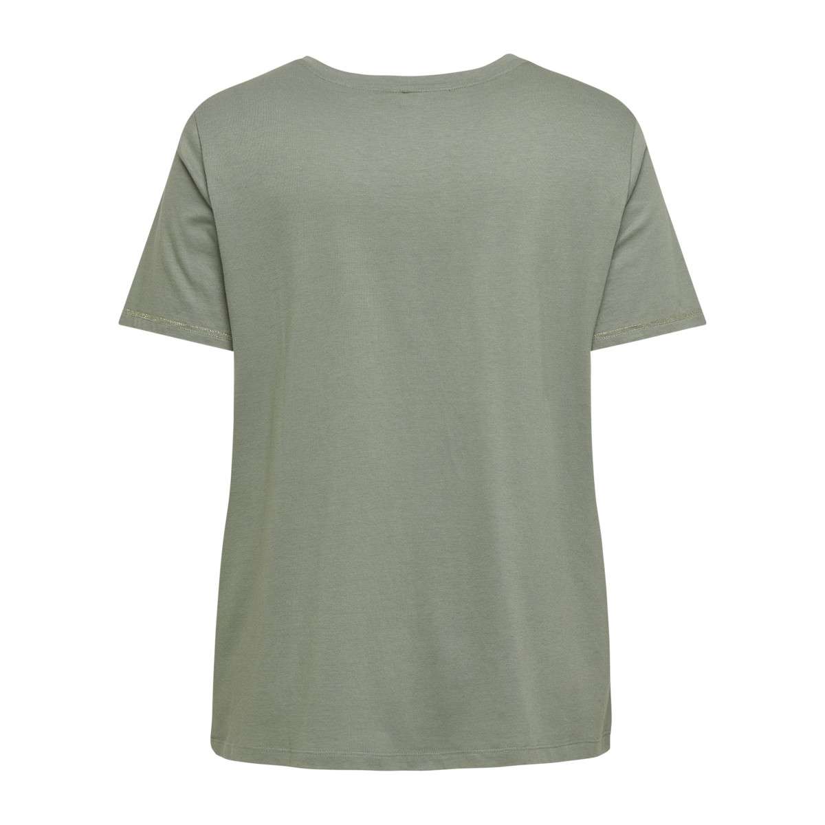 Tee-shirts T-shirt col v ajusté - 15369538 femme vert ONLY CARMAKOMA Tee-shirts T-shirt col v ajusté - 15369538 femme vert Vert
