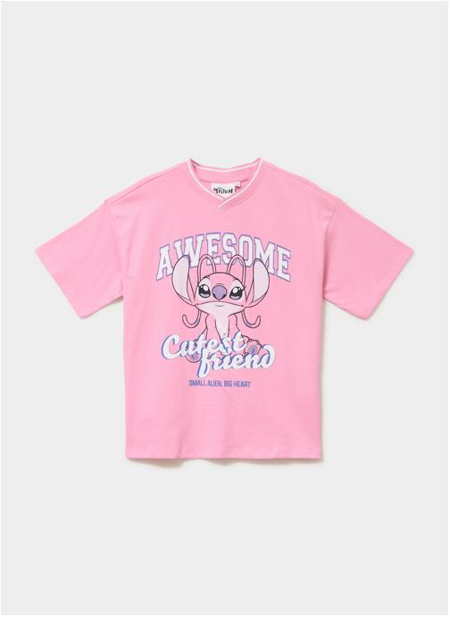 Stitch Tee-shirts SHL_JULIETTE_STITCH fille rose