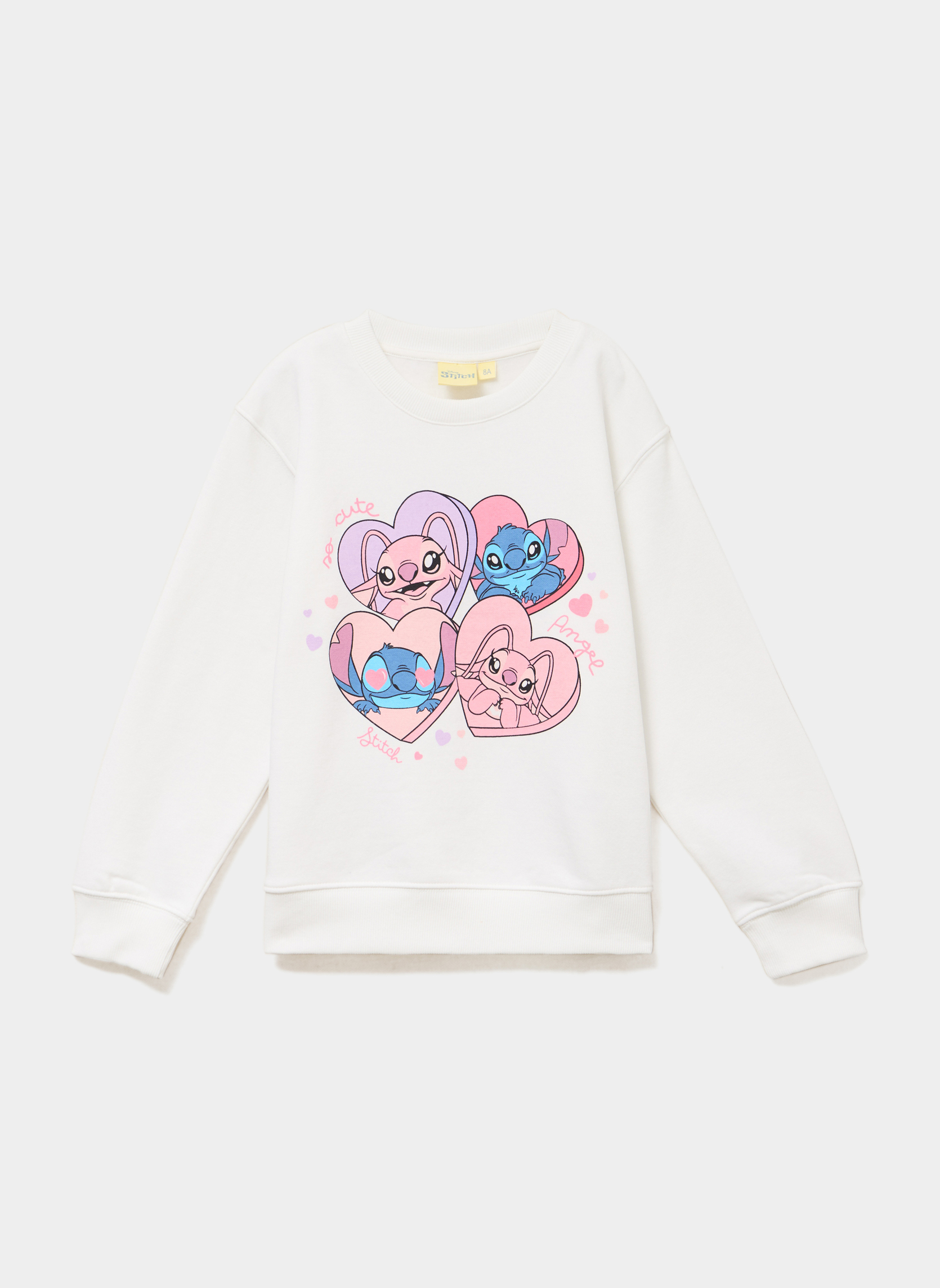 Sweats à capuche Sweat - SUN_LIVIA_STITCH fille blanc Stitch Sweats à capuche Sweat - SUN_LIVIA_STITCH fille blanc Blanc