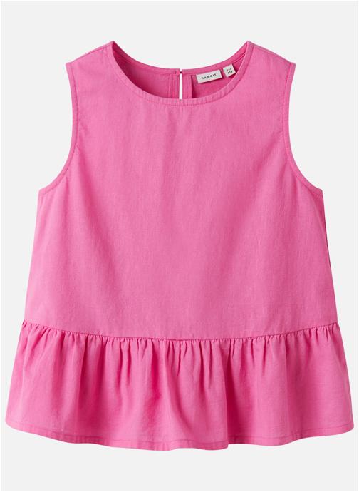 Name it Débardeurs Top lin et coton droit - 13254729 fille rose