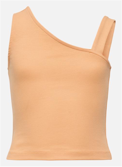 ONLY Débardeurs Top coton biologique asymétrique - 15370262 fille orange