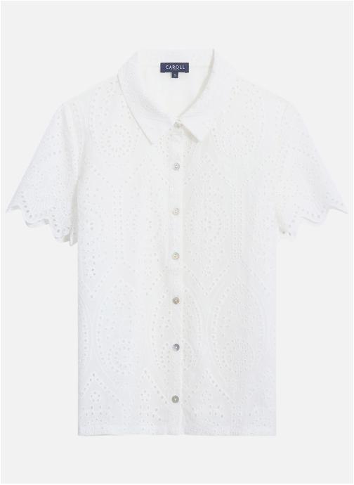 Caroll Chemises Chemisier coton droit - 261T-Tcharline femme blanc