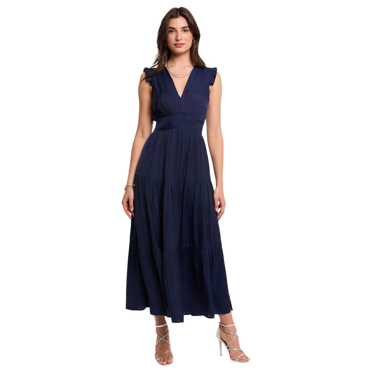 Robes Robe longue évasée - 261-Rikool femme bleu Morgan Robes Robe longue évasée - 261-Rikool femme bleu Bleu