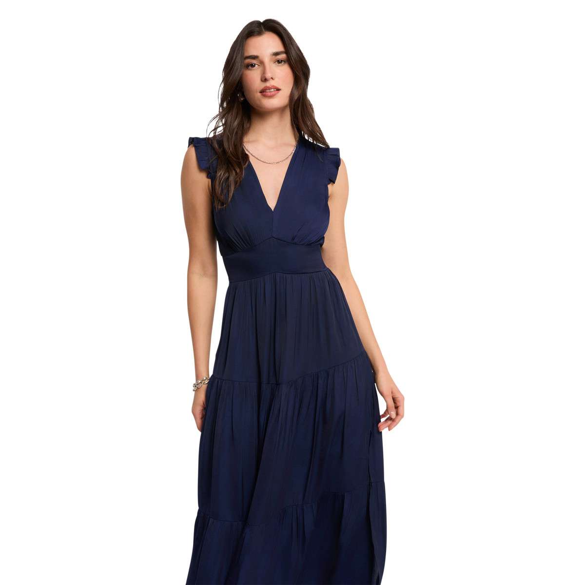 Robes Robe longue évasée - 261-Rikool femme bleu Morgan Robes Robe longue évasée - 261-Rikool femme bleu Bleu