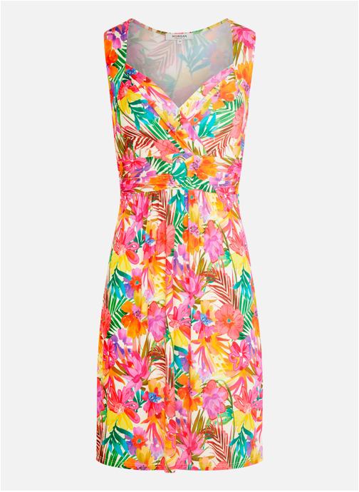 Morgan Robes Robe courte florale évasée - 261-Riolo femme multicolore