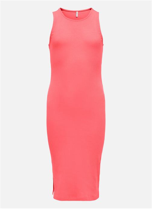 ONLY Robes Robe longue coton biologique moulante - 15324397 fille rouge
