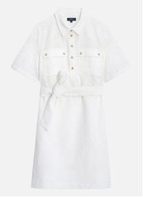 Robes Robe courte coton droite - 261R-Rleona5 femme blanc Caroll Robes Robe courte coton droite - 261R-Rleona5 femme blanc Blanc