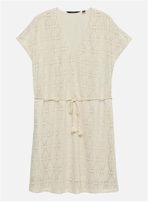 Vero Moda Robes Robe courte droit - 10341431 femme beige