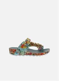 Mules Mules cuir talon plat femme bleu Laura Vita Mules Mules cuir talon plat femme bleu Bleu