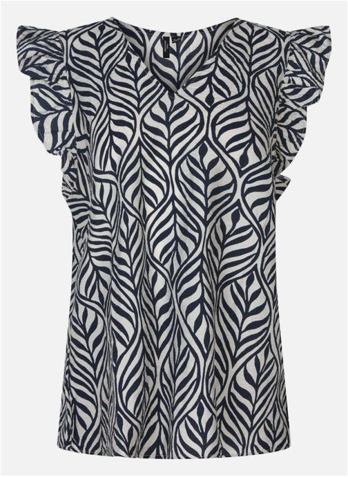 Vero Moda Curve Tops Top tropical droit - 10305650 femme bleu