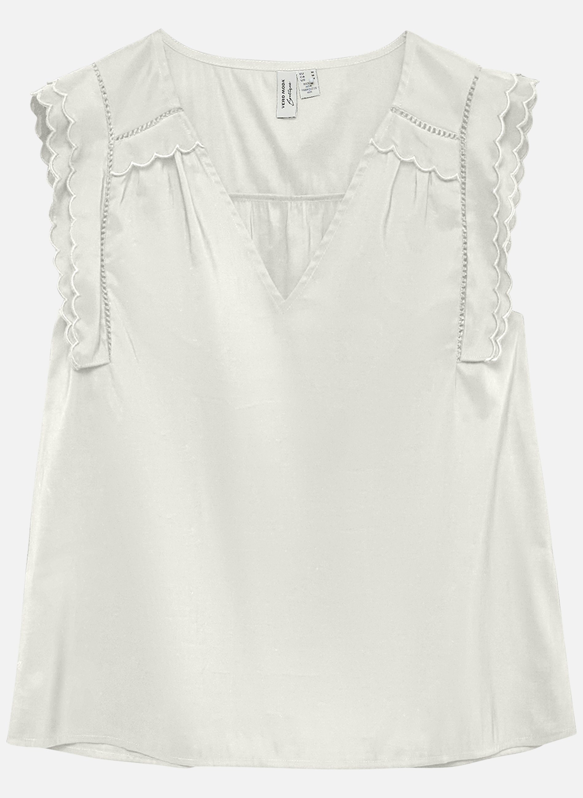 Tops Top ample - 10342889 femme blanc Vero Moda Tops Top ample - 10342889 femme blanc Blanc