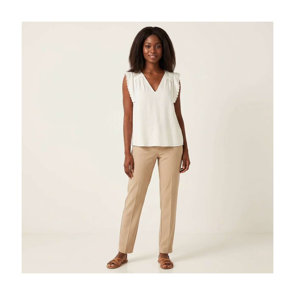 Tops Top ample - 10342889 femme blanc Vero Moda Tops Top ample - 10342889 femme blanc Blanc