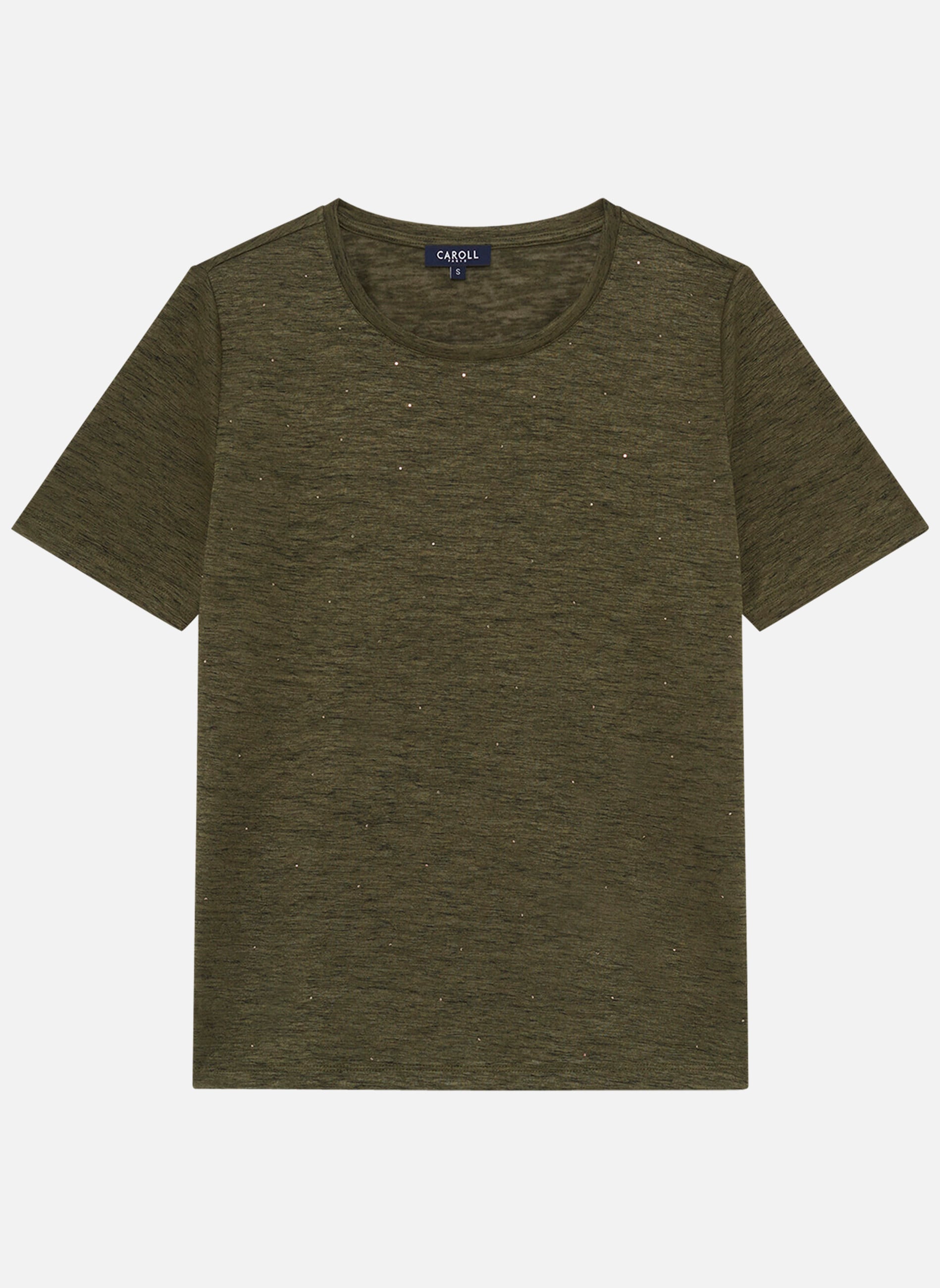Tee-shirts T-shirt à motifs col rond droit - 261T-Tmara femme vert Caroll Tee-shirts T-shirt à motifs col rond droit - 261T-Tmara femme vert Vert