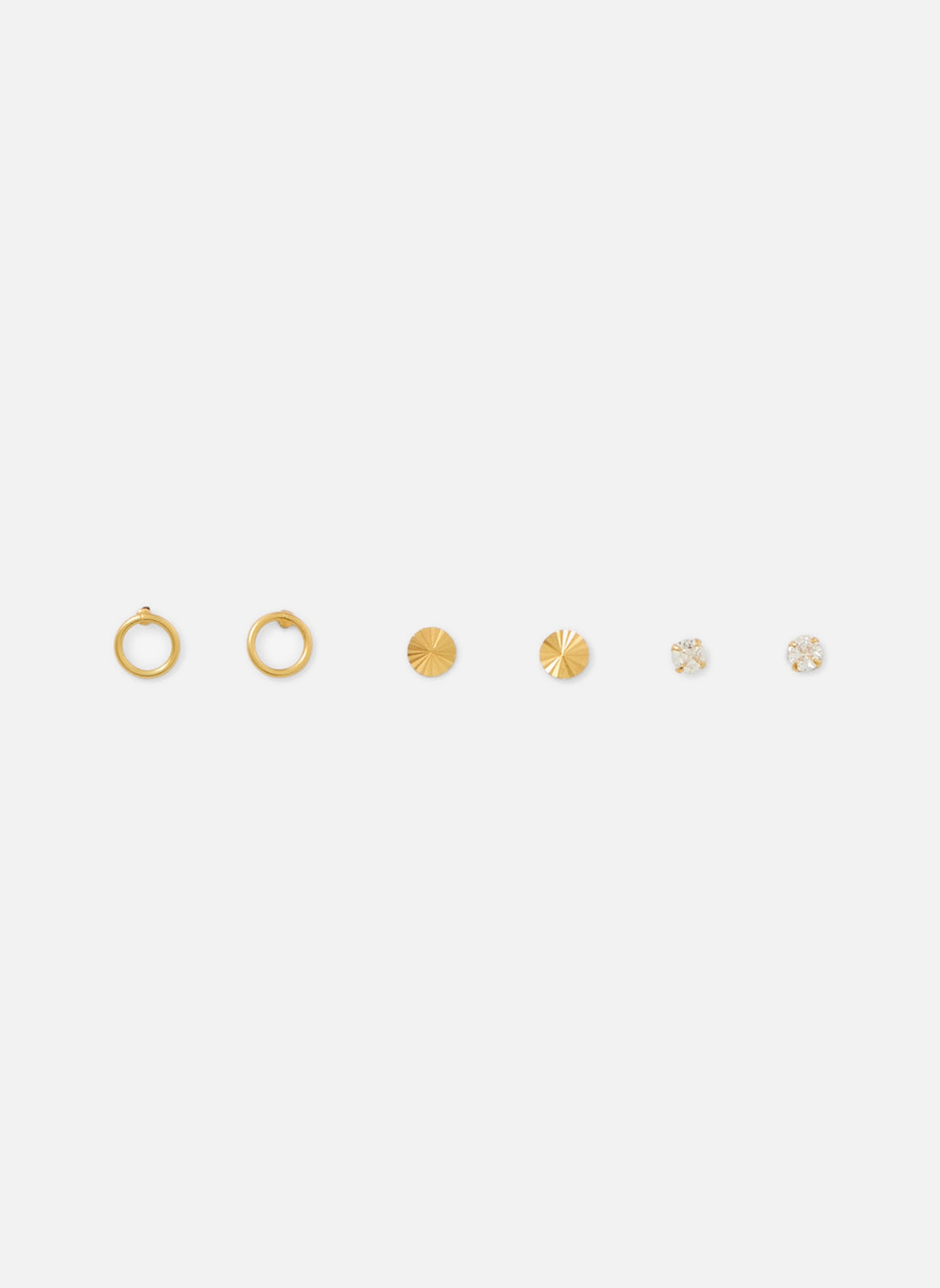 Boucles d'oreilles femme or et bronze Balaboosté Boucles d'oreilles femme or et bronze Or