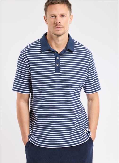 Armor Lux Polos Polo Heritage marine deep / blanc homme bleu