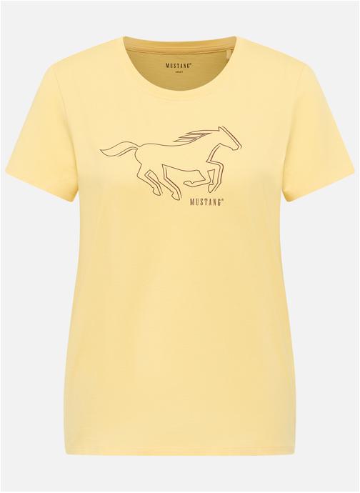MUSTANG Tee-shirts T-shirt coton col rond droit - 1017708 femme jaune