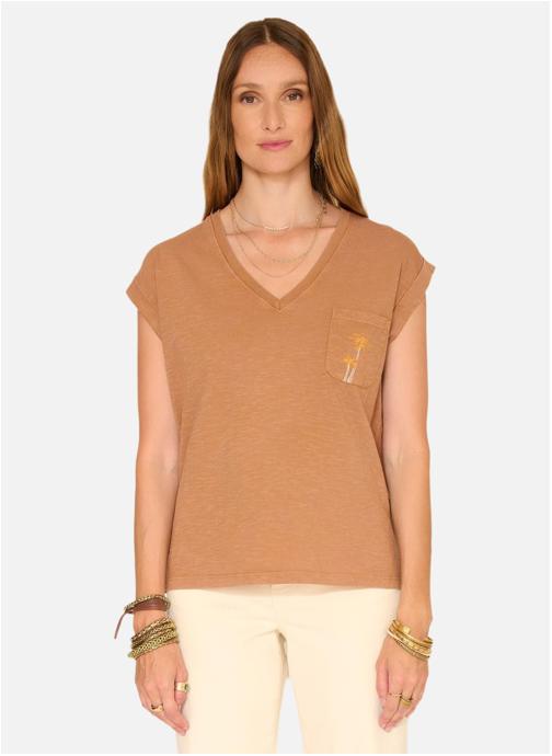 MKT Studio Tee-shirts Tee shirt Takaya Natural femme marron