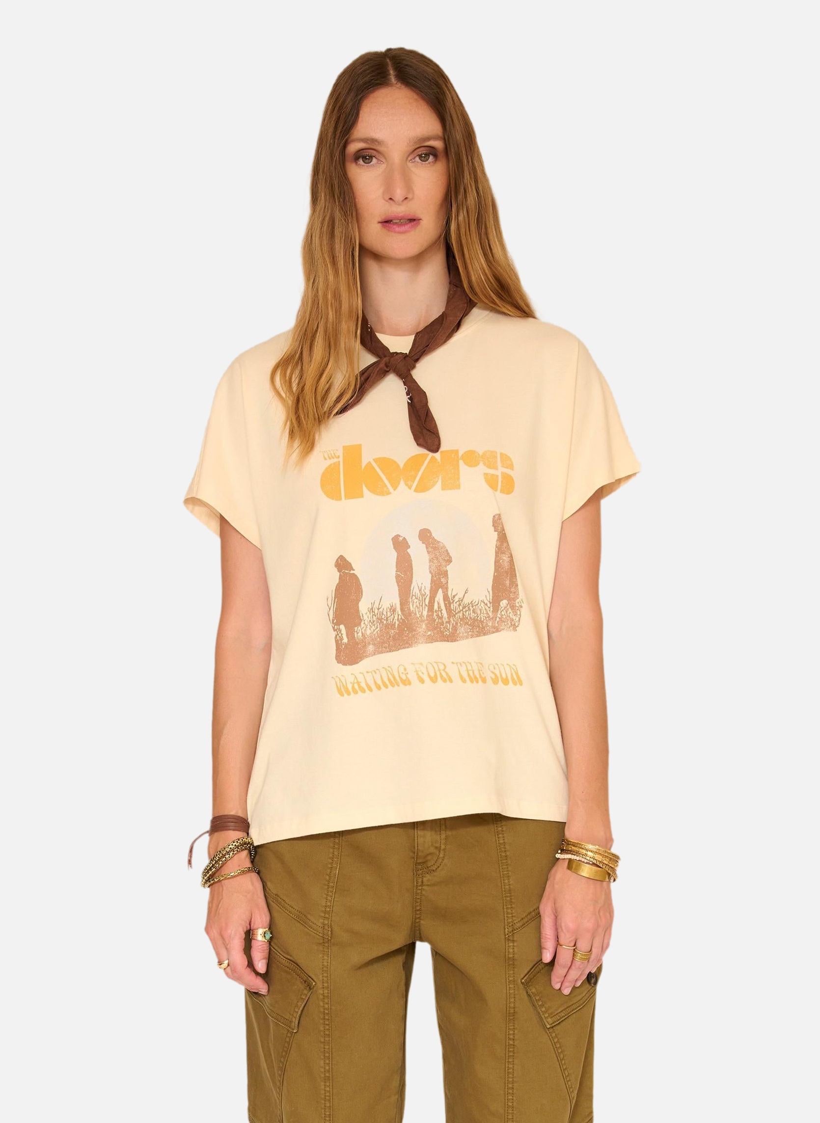 Tee-shirts Tee shirt Trempy.doors Natural femme beige MKT Studio Tee-shirts Tee shirt Trempy.doors Natural femme beige Ivoire