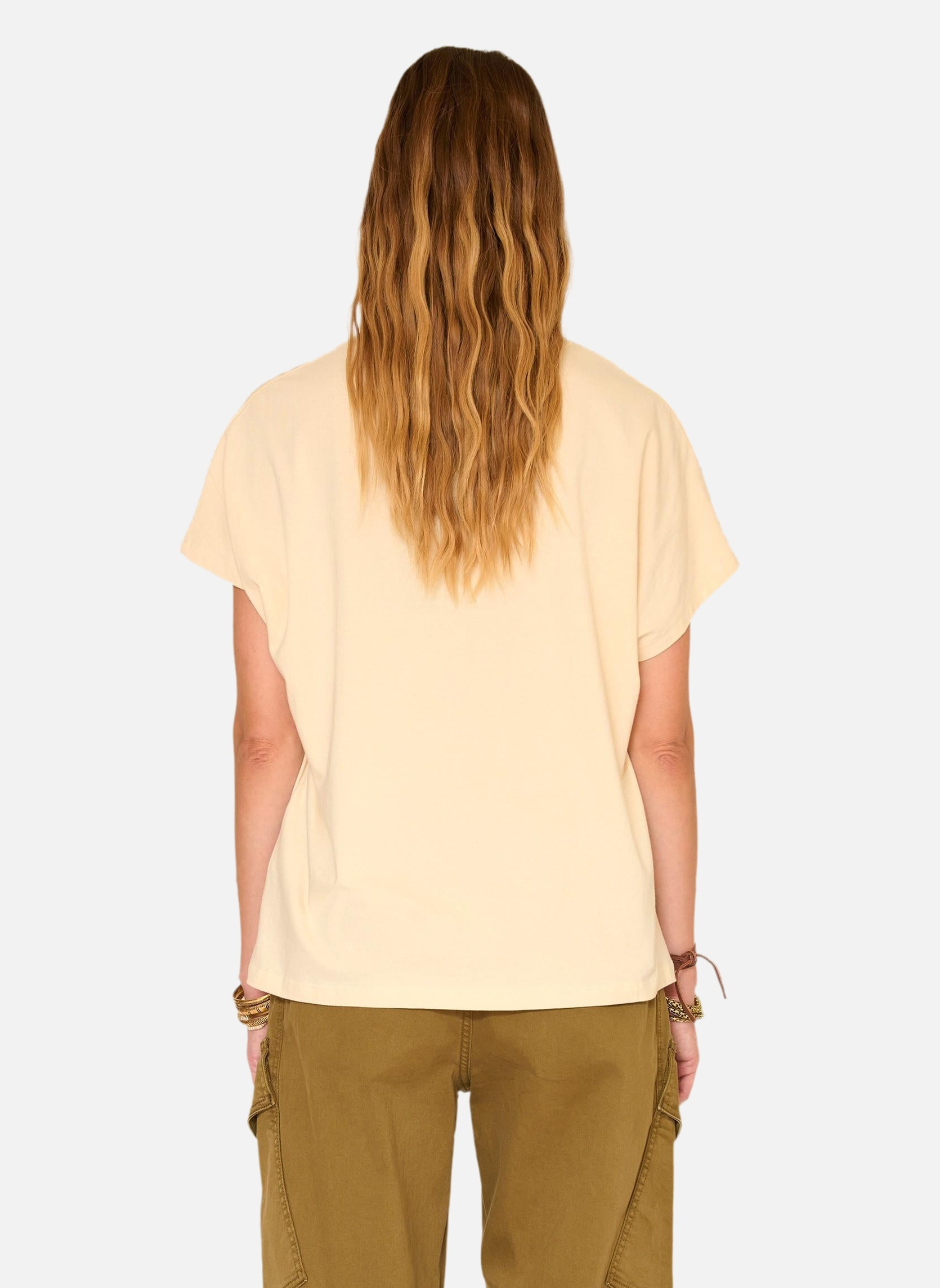 Tee-shirts Tee shirt Trempy.doors Natural femme beige MKT Studio Tee-shirts Tee shirt Trempy.doors Natural femme beige Ivoire